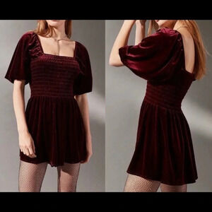 Urban Outfitters Velvet Romper
